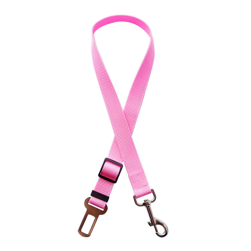 Adjustable Pet Car Seat Belt with Clip Safety Lever