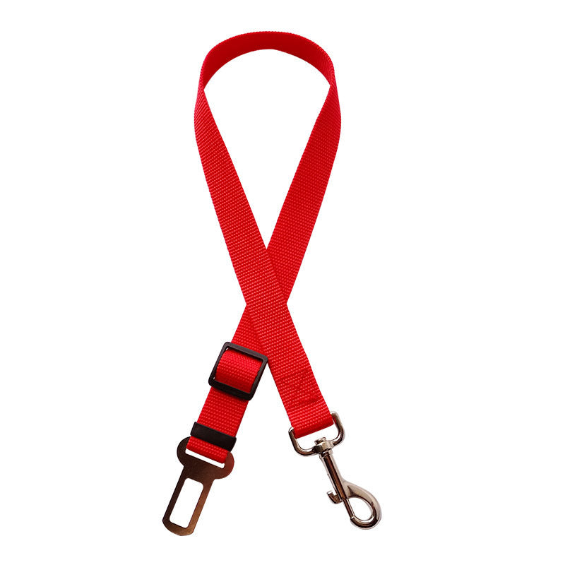 Adjustable Pet Car Seat Belt with Clip Safety Lever