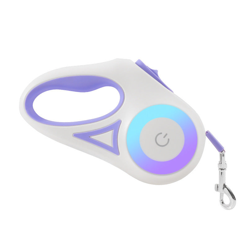 Dog Leash Retractable Collar Spotlight Traction Rope