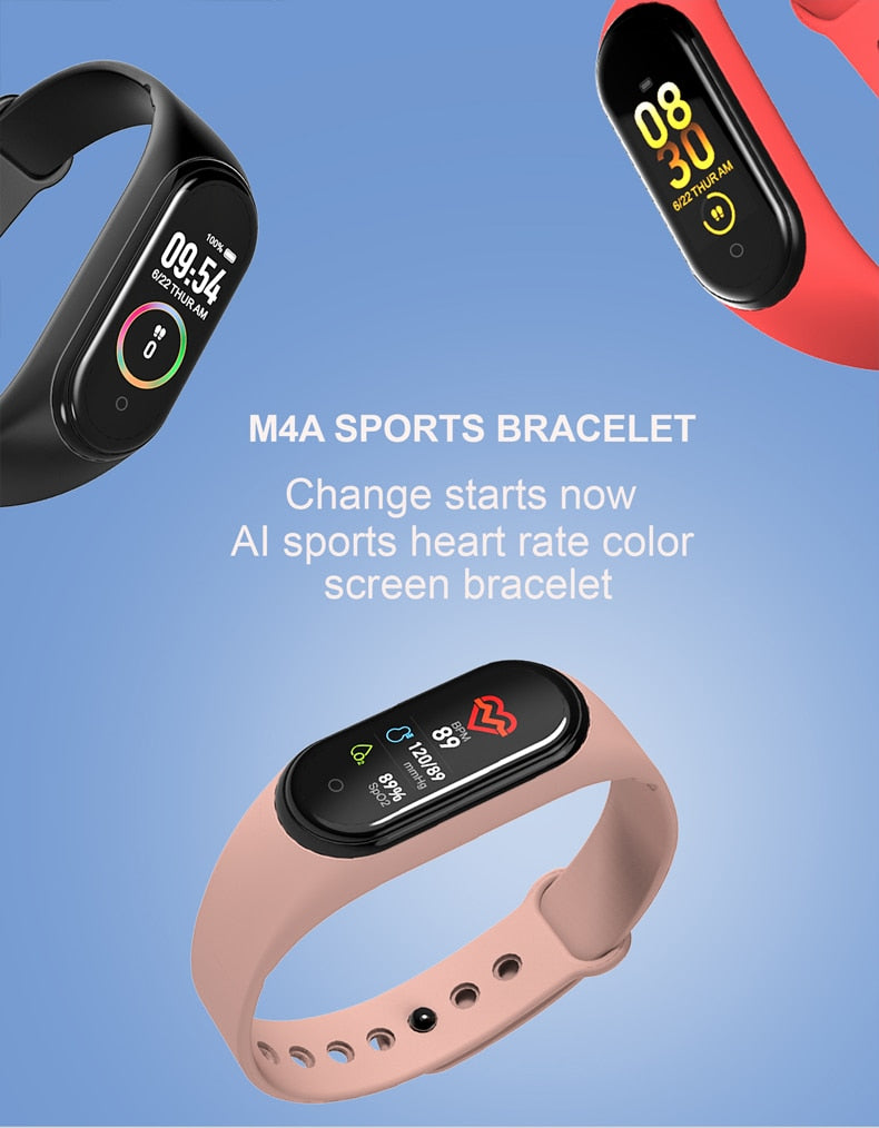 MA4 Sports Smart Bracelet - Fitness Tracker Water proof