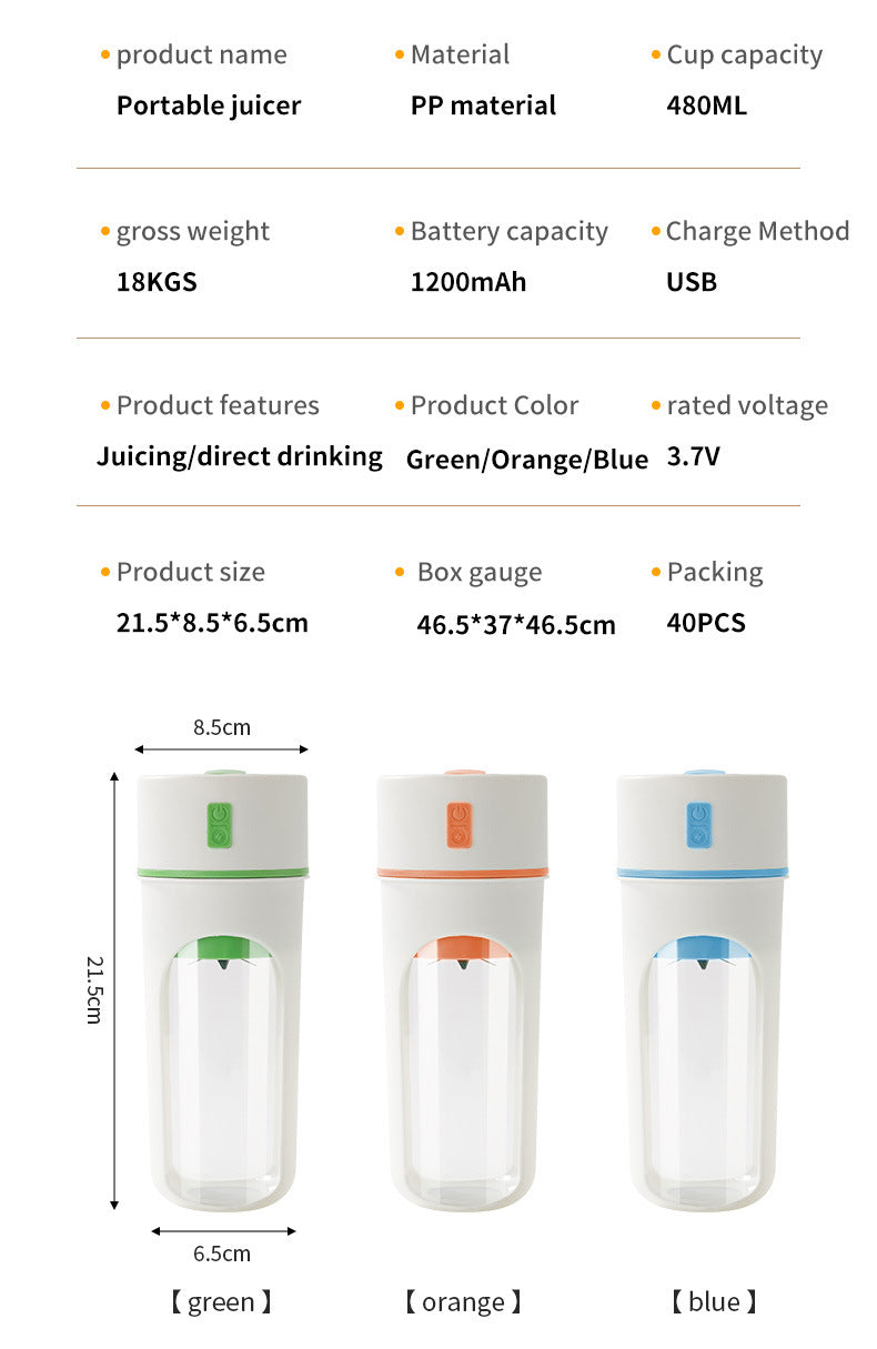 Portable Electric Juicer Blender - USB Wireless