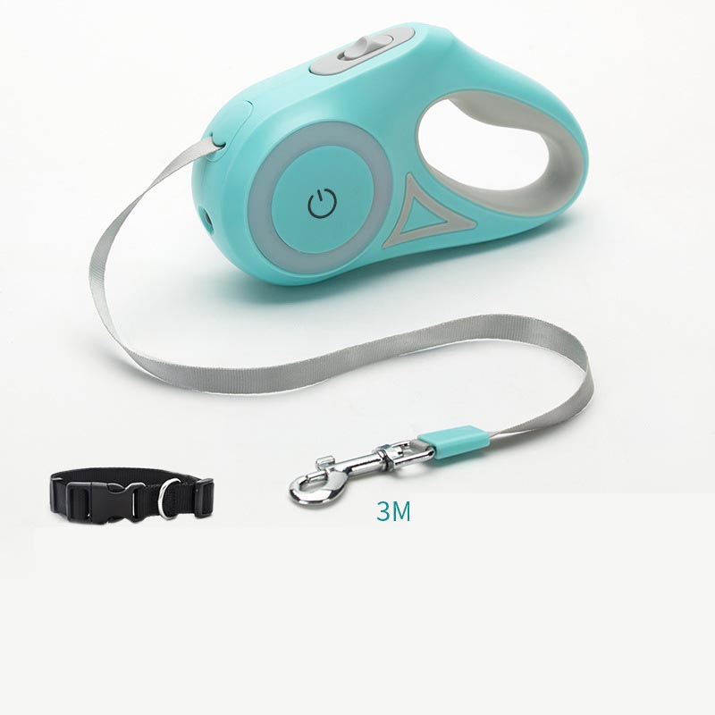 Dog Leash Retractable Collar Spotlight Traction Rope