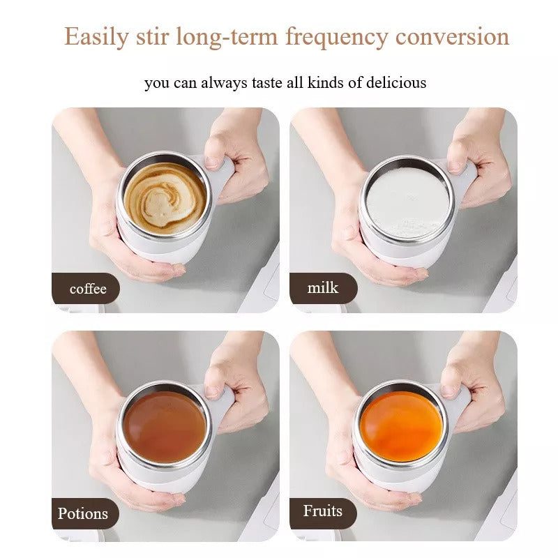 Stirring Coffee Cup - Rechargeable Magnetic Model