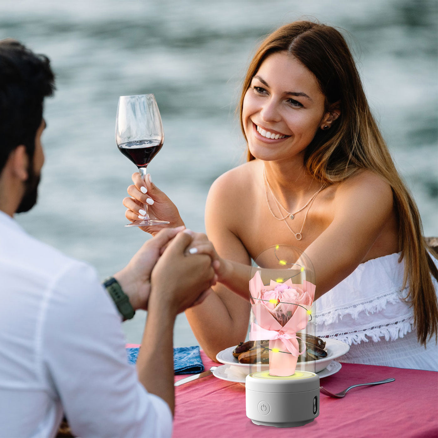 Creative 2 In 1 Bouquet LED Light And Bluetooth-compatible Speaker