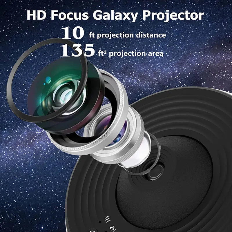 Galaxy Star Projector Night Light – 360° Rotating Planetarium Lamp for Kids Bedroom & Home Decor