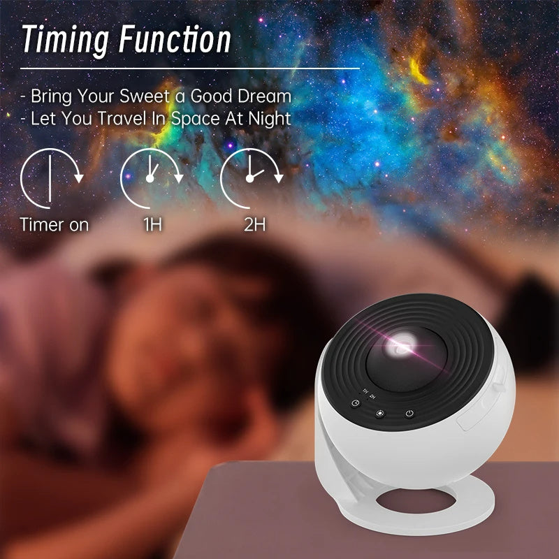 Galaxy Star Projector Night Light – 360° Rotating Planetarium Lamp for Kids Bedroom & Home Decor