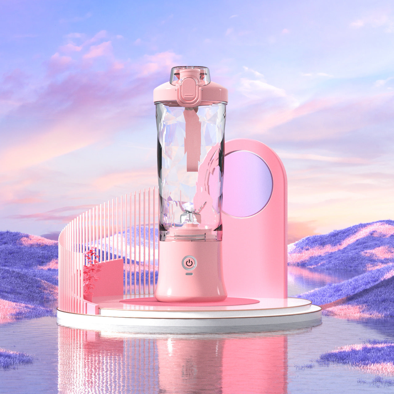 Portable Personal Blender – 6-Blade Mini Juicer for Shakes & Smoothies