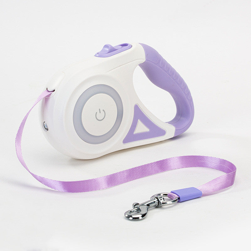 Dog Leash Retractable Collar Spotlight Traction Rope