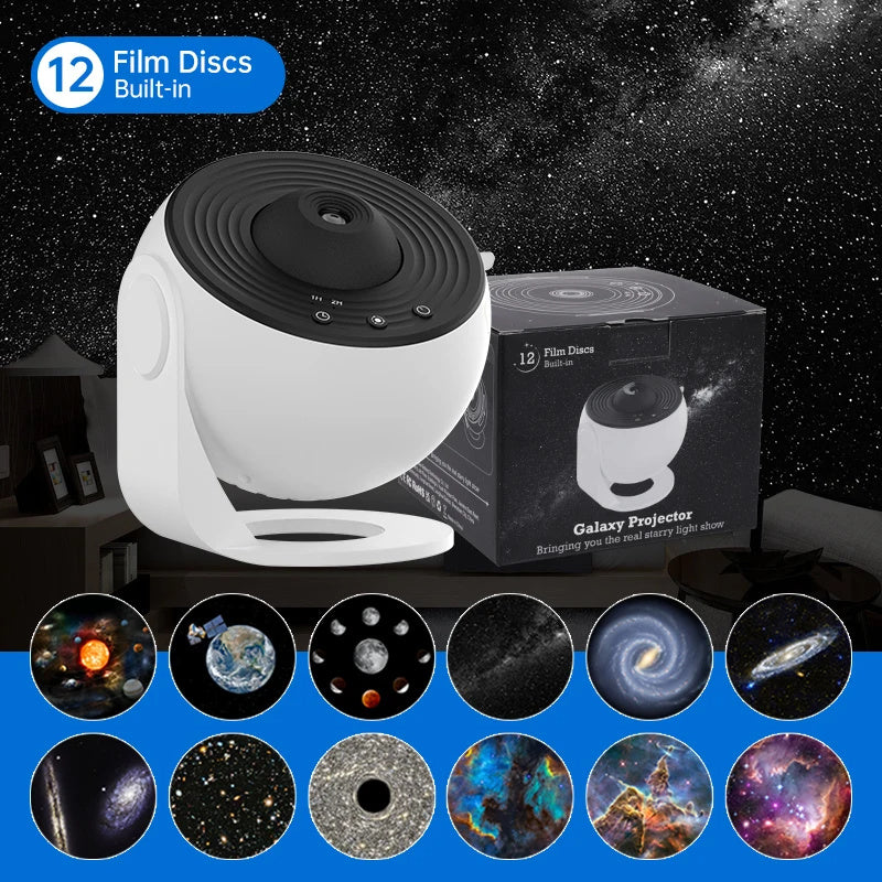 Galaxy Star Projector Night Light – 360° Rotating Planetarium Lamp for Kids Bedroom & Home Decor
