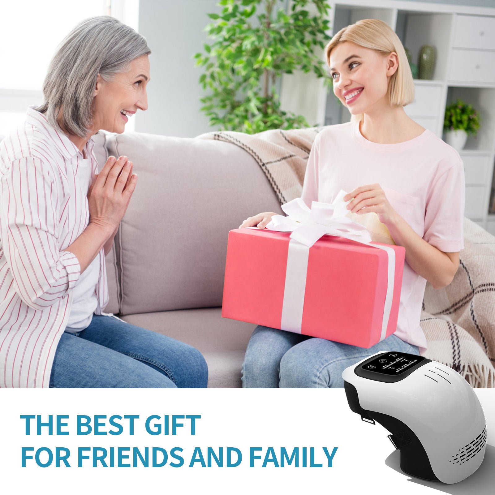 Smart Kneading Heating Knee Massager - Rechargeable Pain Relief